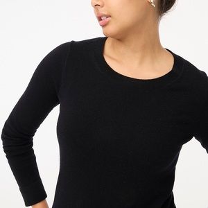 J Crew Black Cotton Teddy Sweater